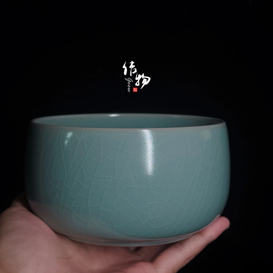 【素汝禅茶】纯手作天青釉禅定茶洗茶渍缸（800ml）
