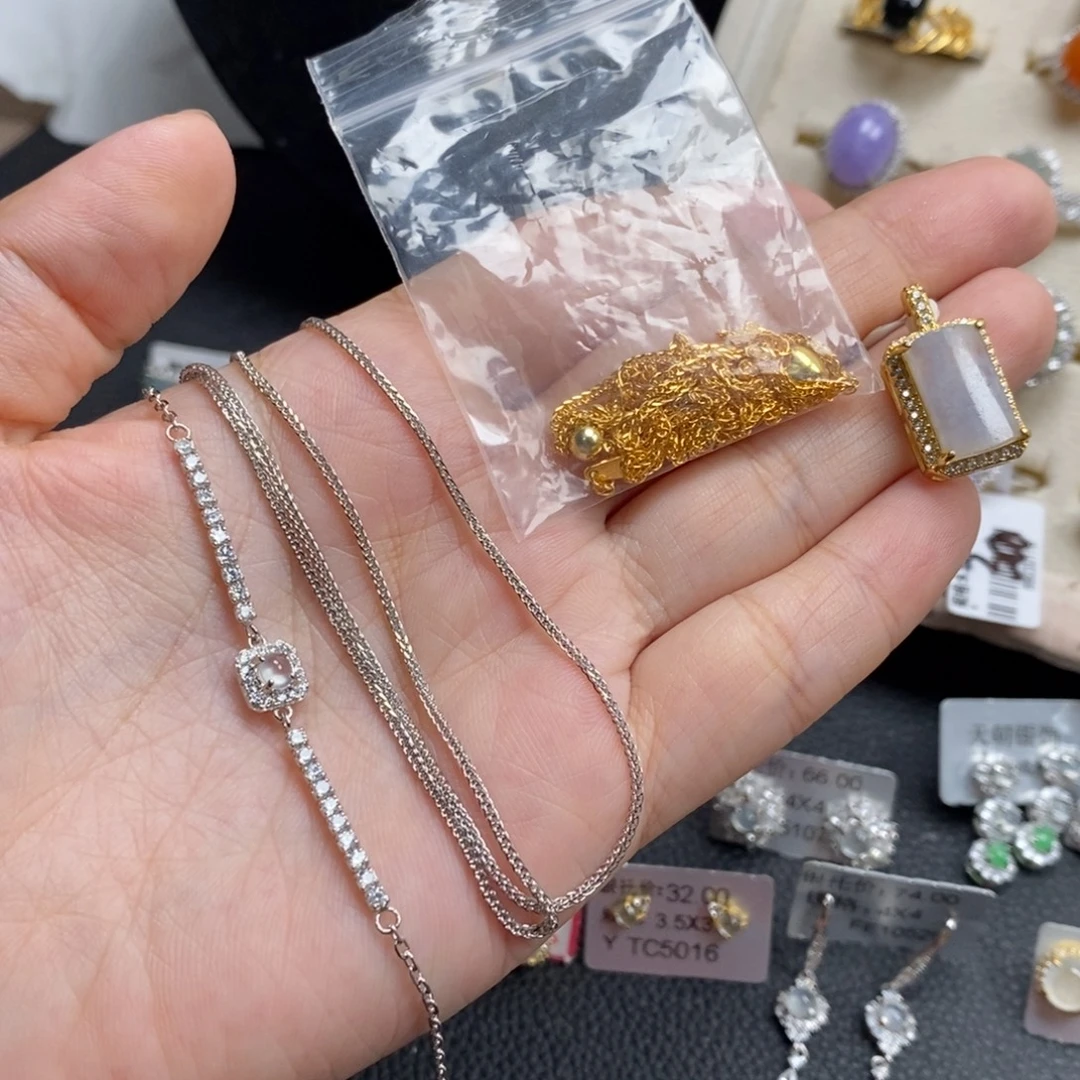 范***妞银S925镶嵌戒指翡翠