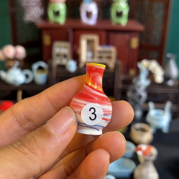 摆件微陶老王迷你花瓶