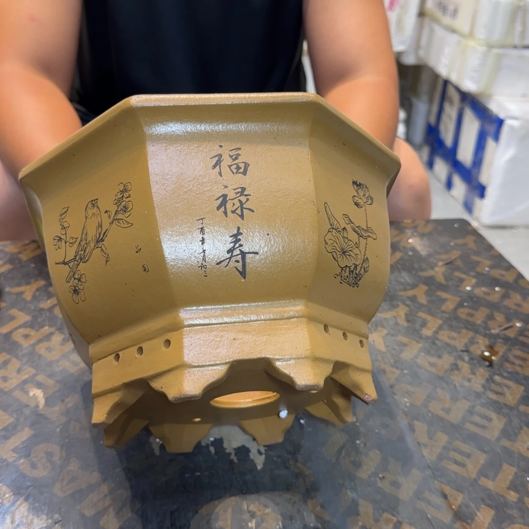 紫砂花盆口径27 25高度16