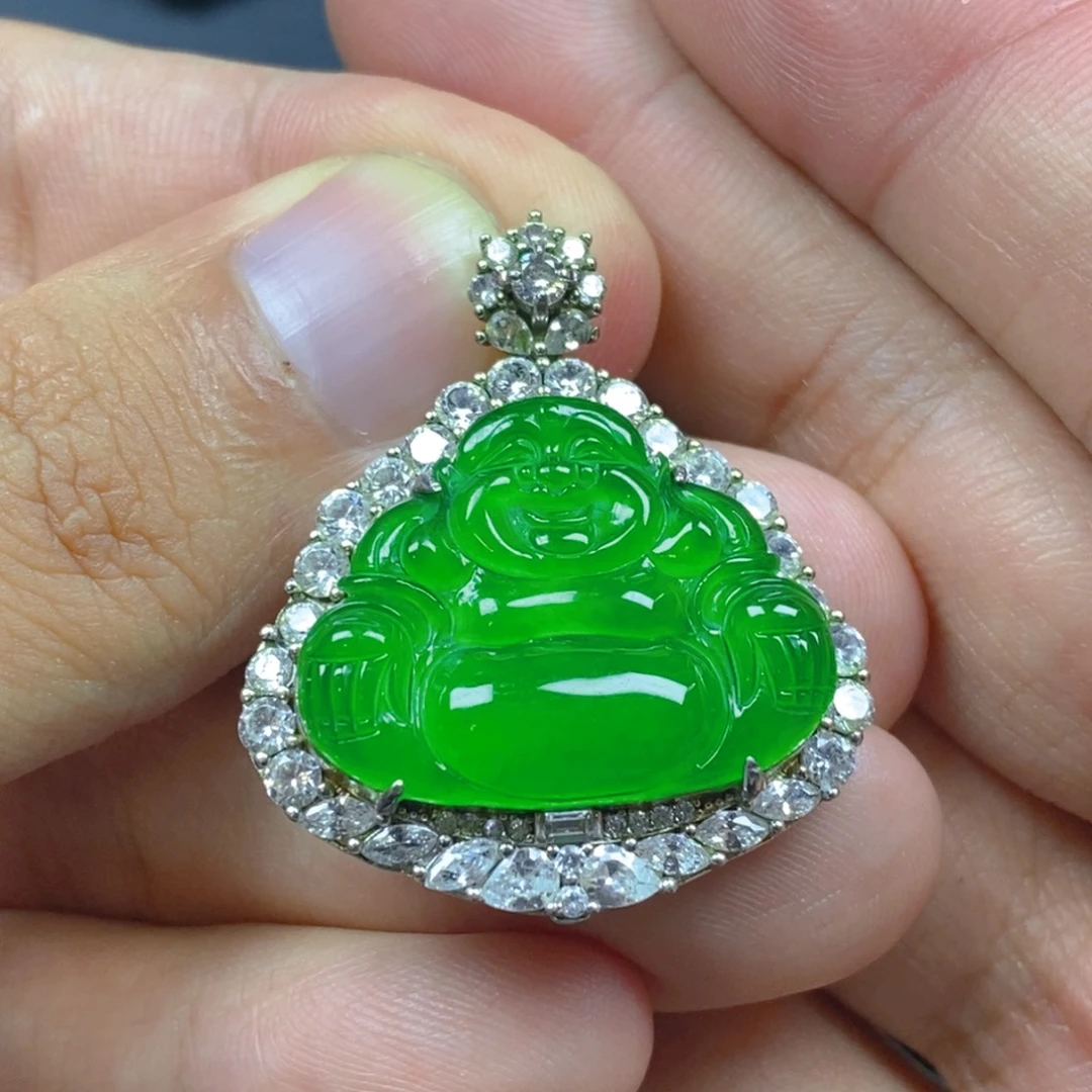 翡翠银S925镶嵌颈饰