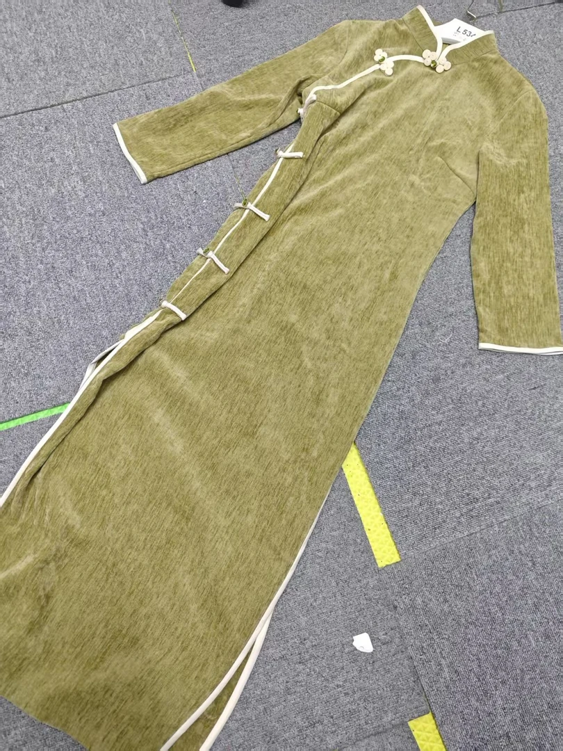 恬子梦 T686 春秋新款 文静 裙长120 侧八扣旗袍