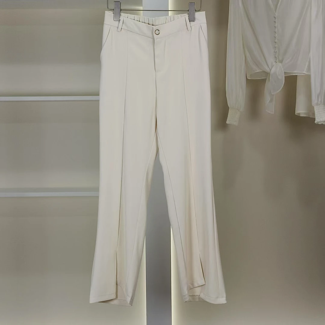 麦迪尚品 50410100 春夏舒适简约优雅气质百搭纯色休闲裤