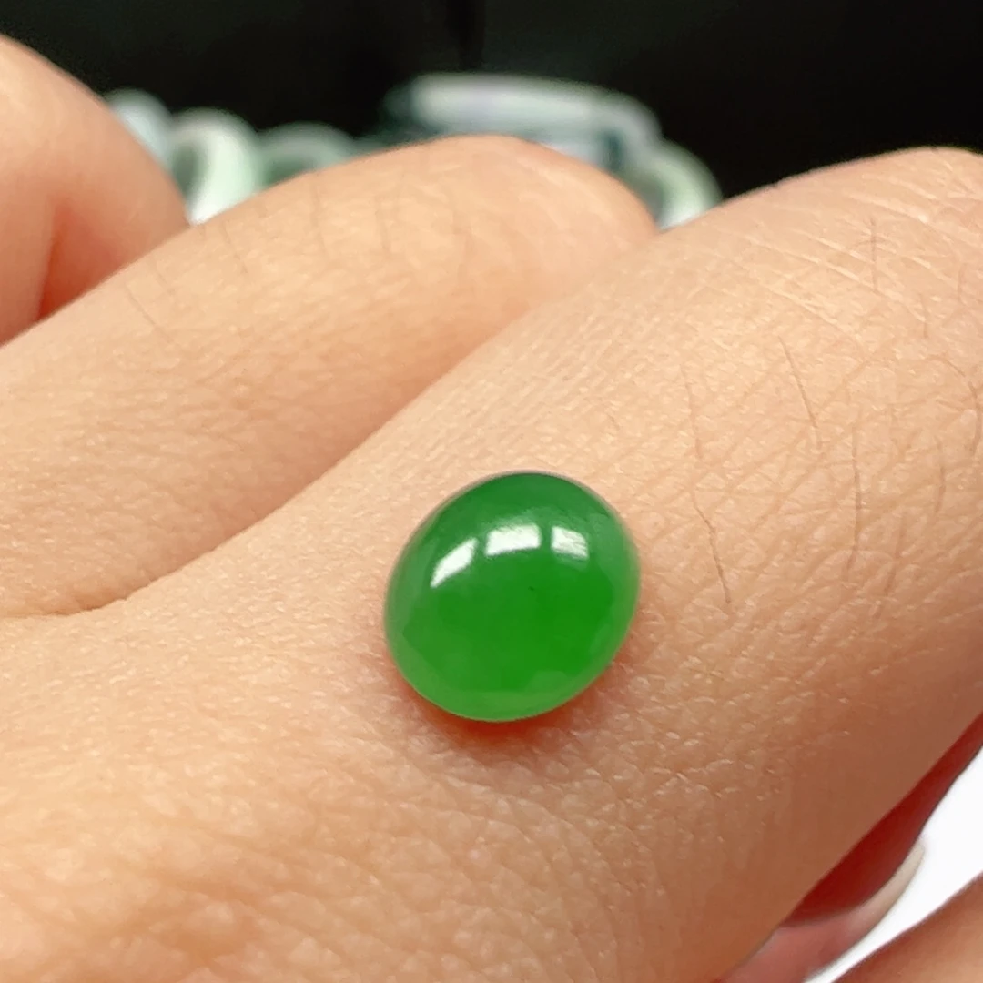 翡翠未镶嵌耳饰蛋面