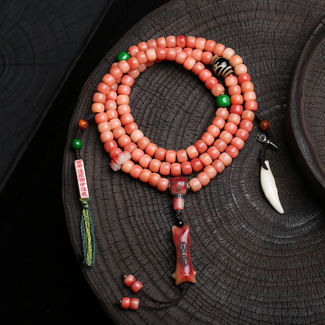 藏传骨艺脖挂项链揉骨如玉