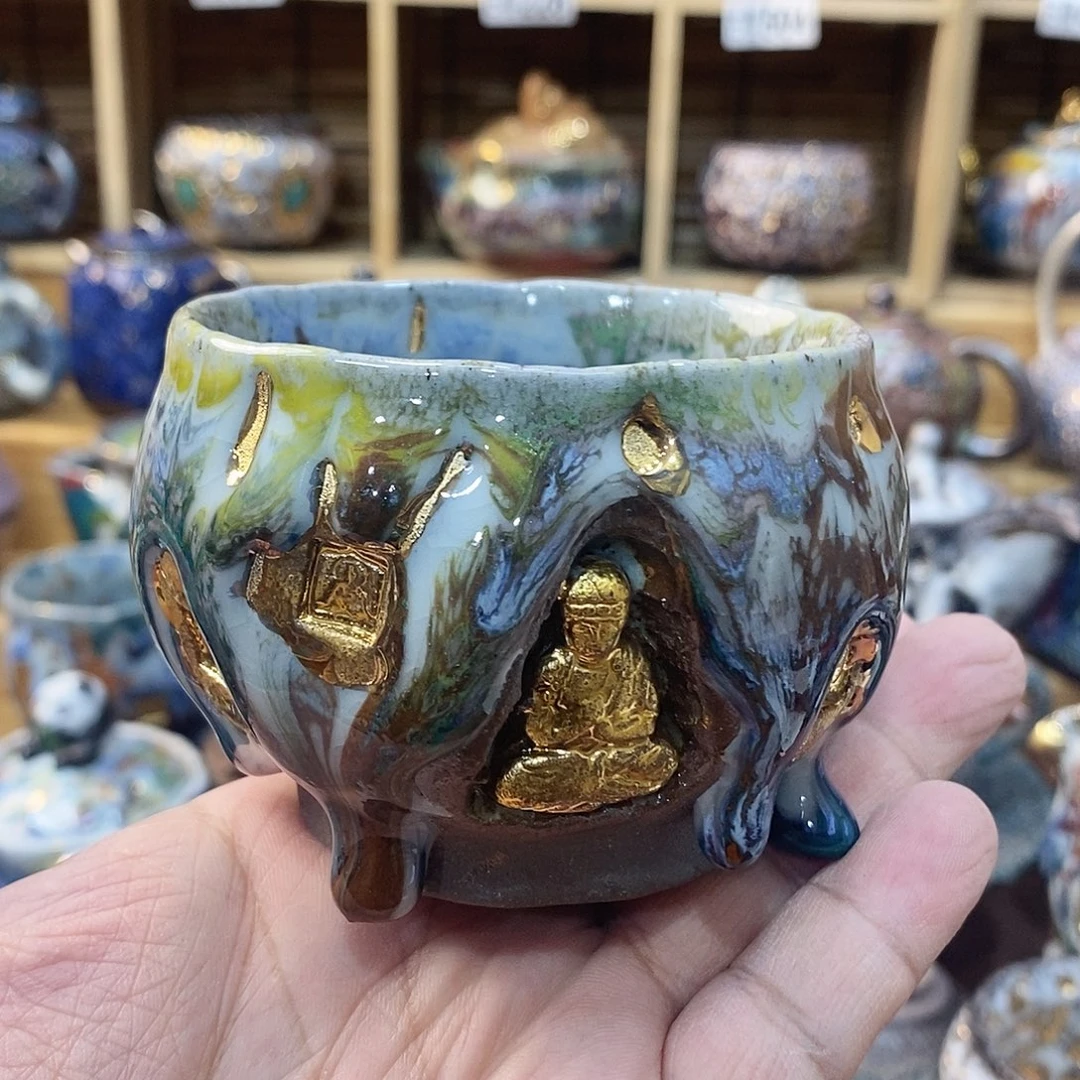 粗陶志野柴烧茶器