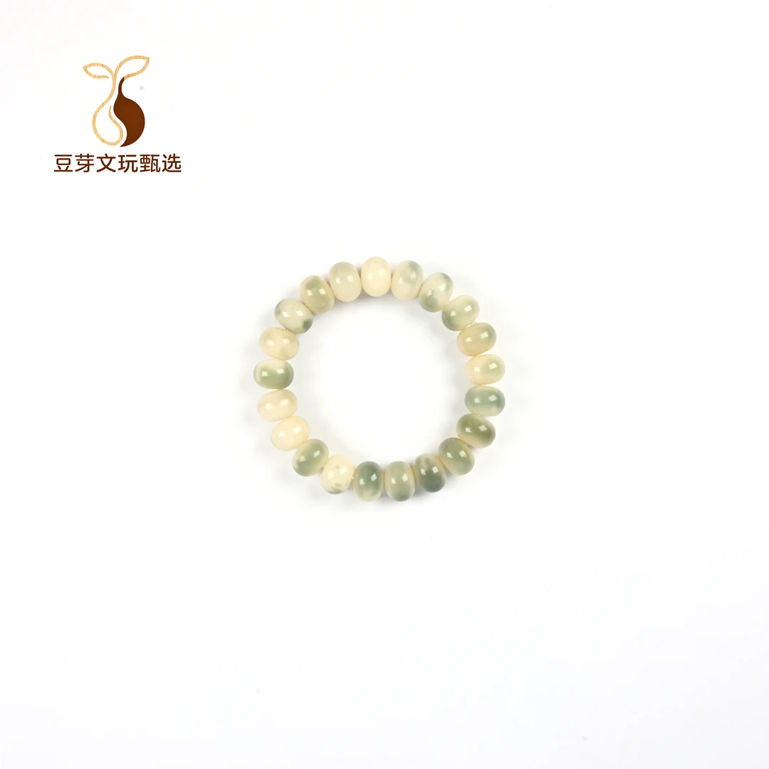 菩提手串绿飘花算盘珠