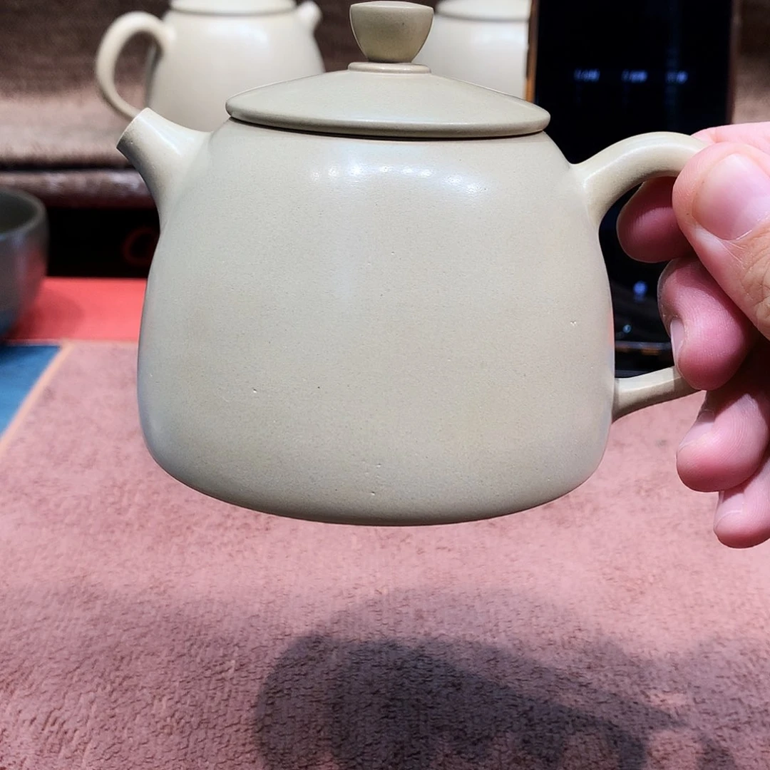 泥塑D*I放漏秦权壶盖子晃壶身瑕疵220毫升