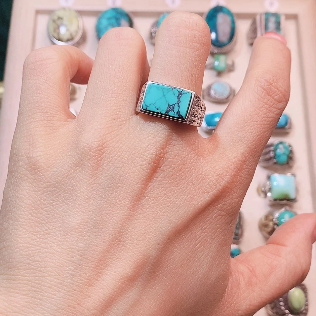 绿松石银S925镶嵌颈饰