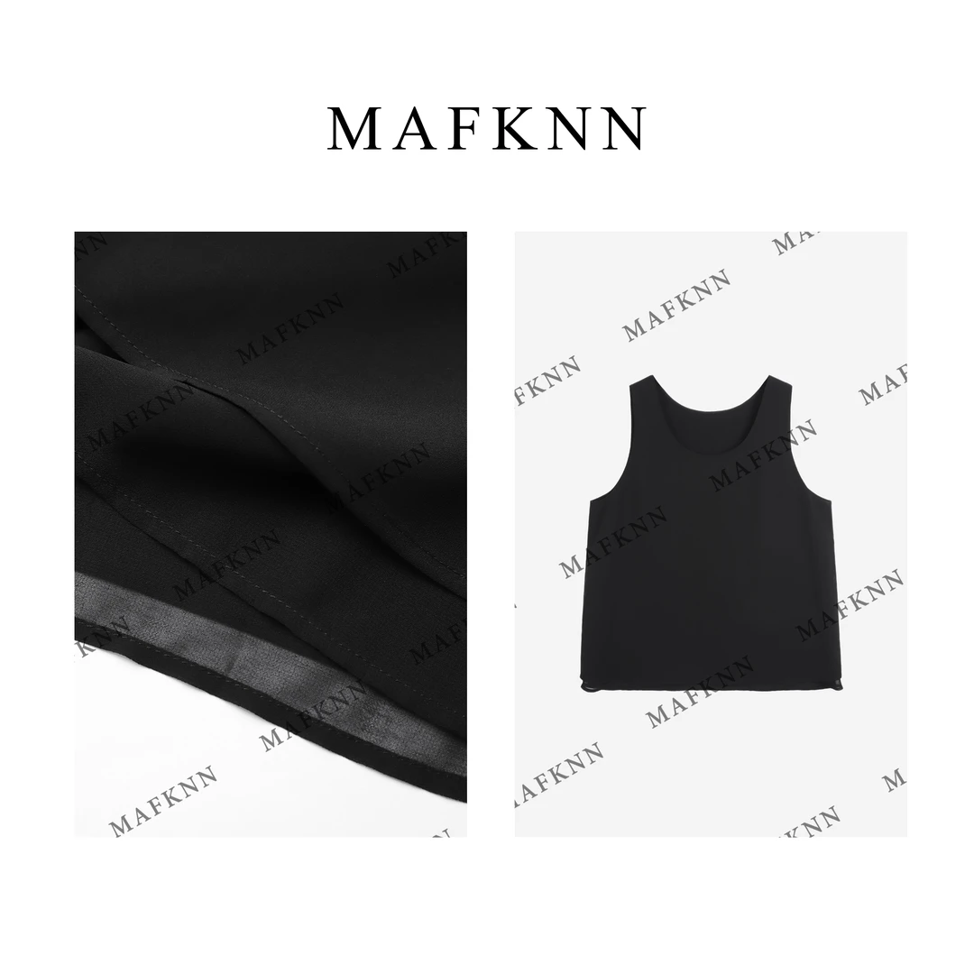MAFKNN/玛肯时尚休闲简约纯色百搭内搭背心MK11716