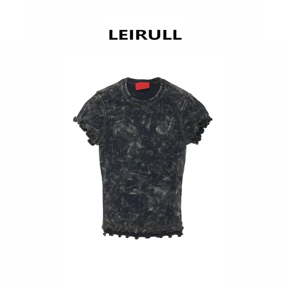 Ds25ss秀场 花边做旧大理石纹水洗做旧短袖 正确版本