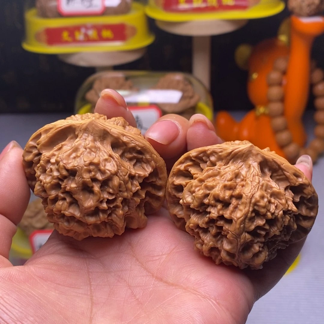 把件文玩核桃03麒麟纹官帽52尺