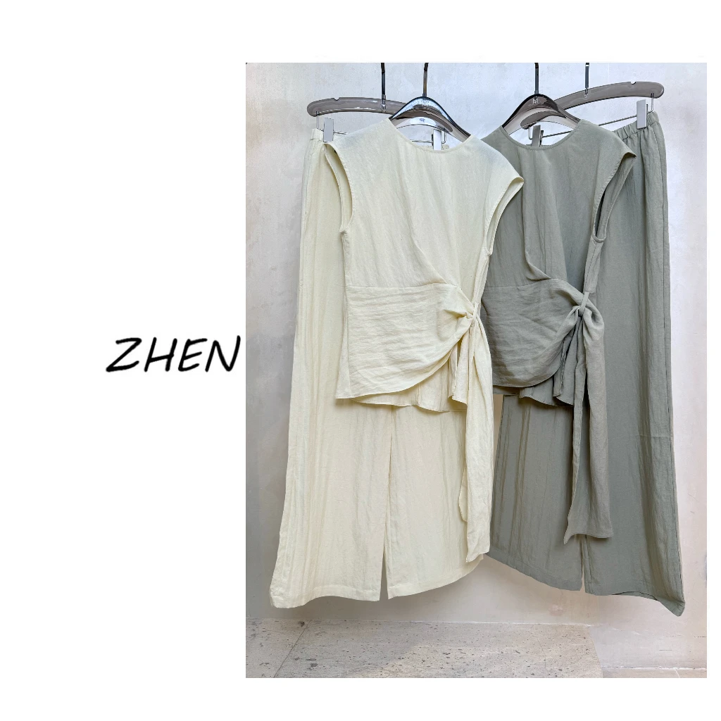 【ZHEN】25K00908 2025新款时尚气质修身显瘦设计师款时尚套装女