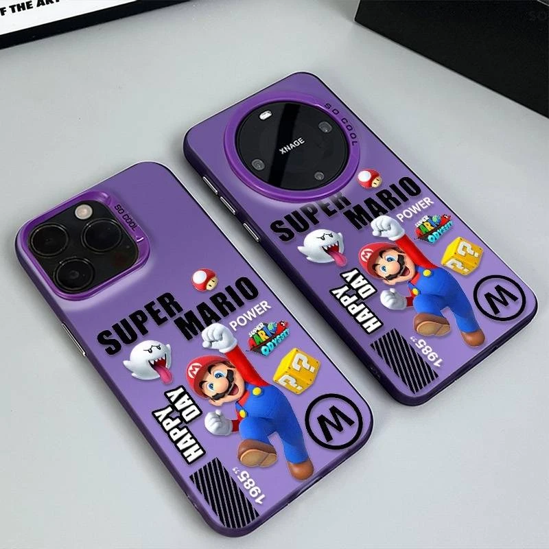 超级马里奥华为mate70Pro手机壳mt60创意Pura70苹果15保护套防摔