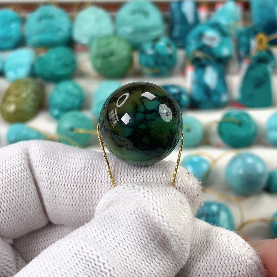 绿松石未镶嵌车挂尺寸20.1