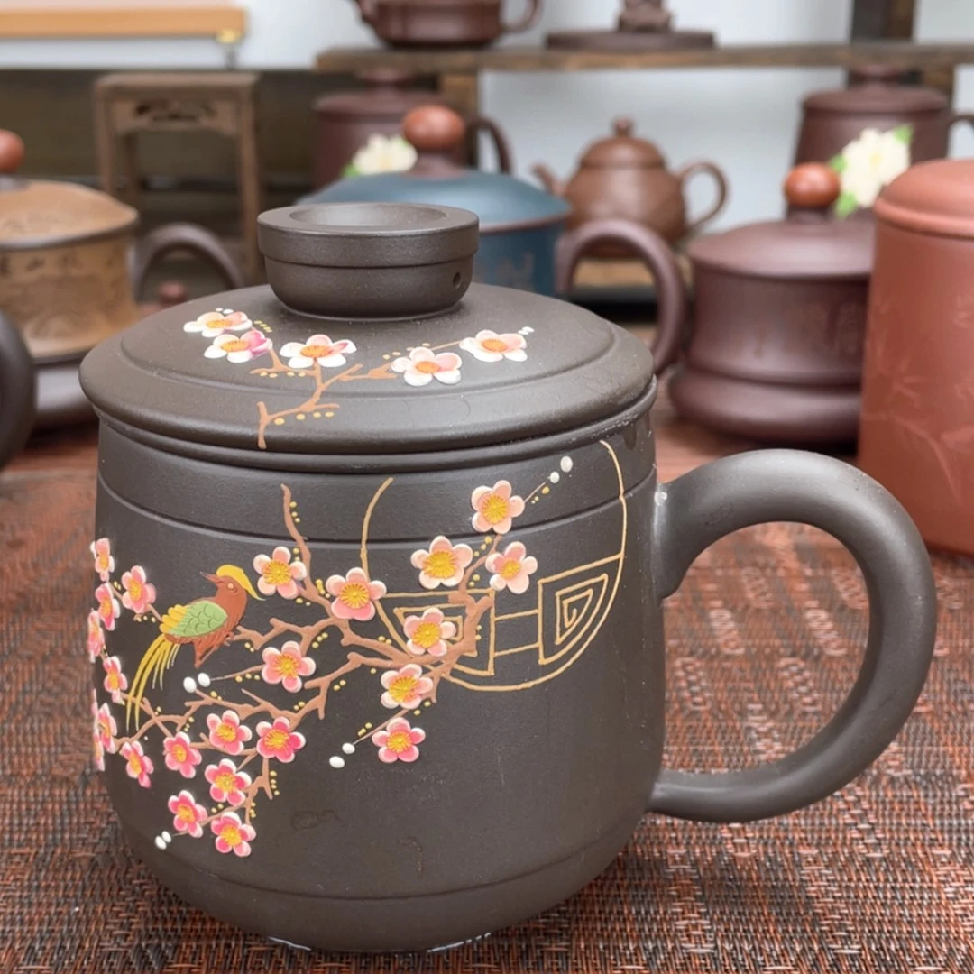 【闪购商品】紫砂茶杯宜兴原矿紫砂盖杯微瑕