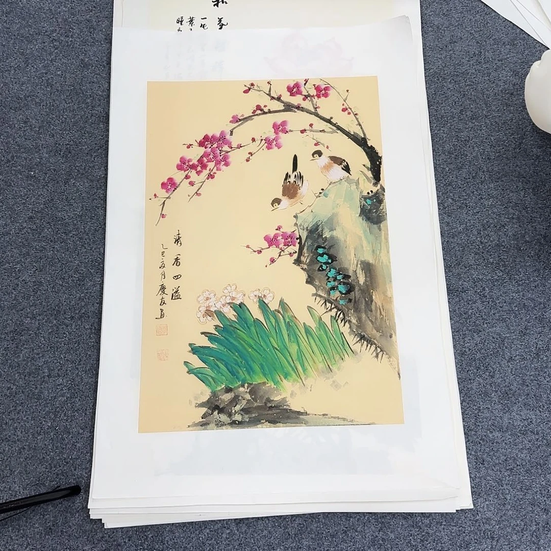 国画作品小姐姐放漏中