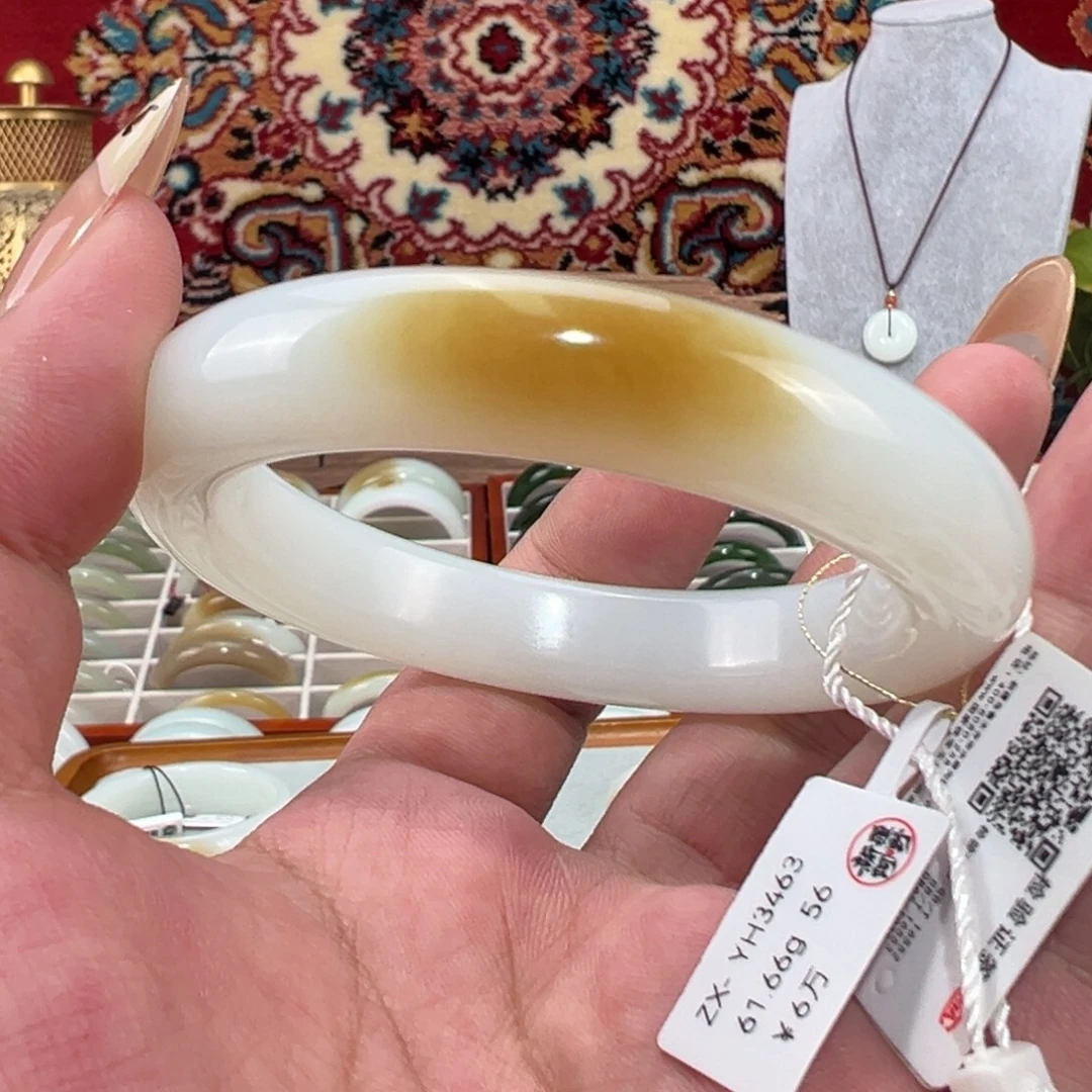和田玉未镶嵌手镯天然新疆和田玉羊脂玉糖白玉