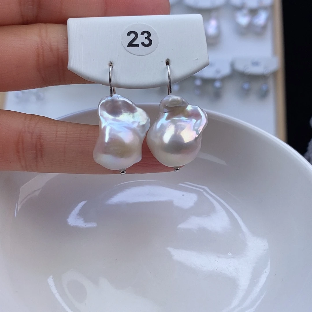 925银淡水巴洛克耳饰02