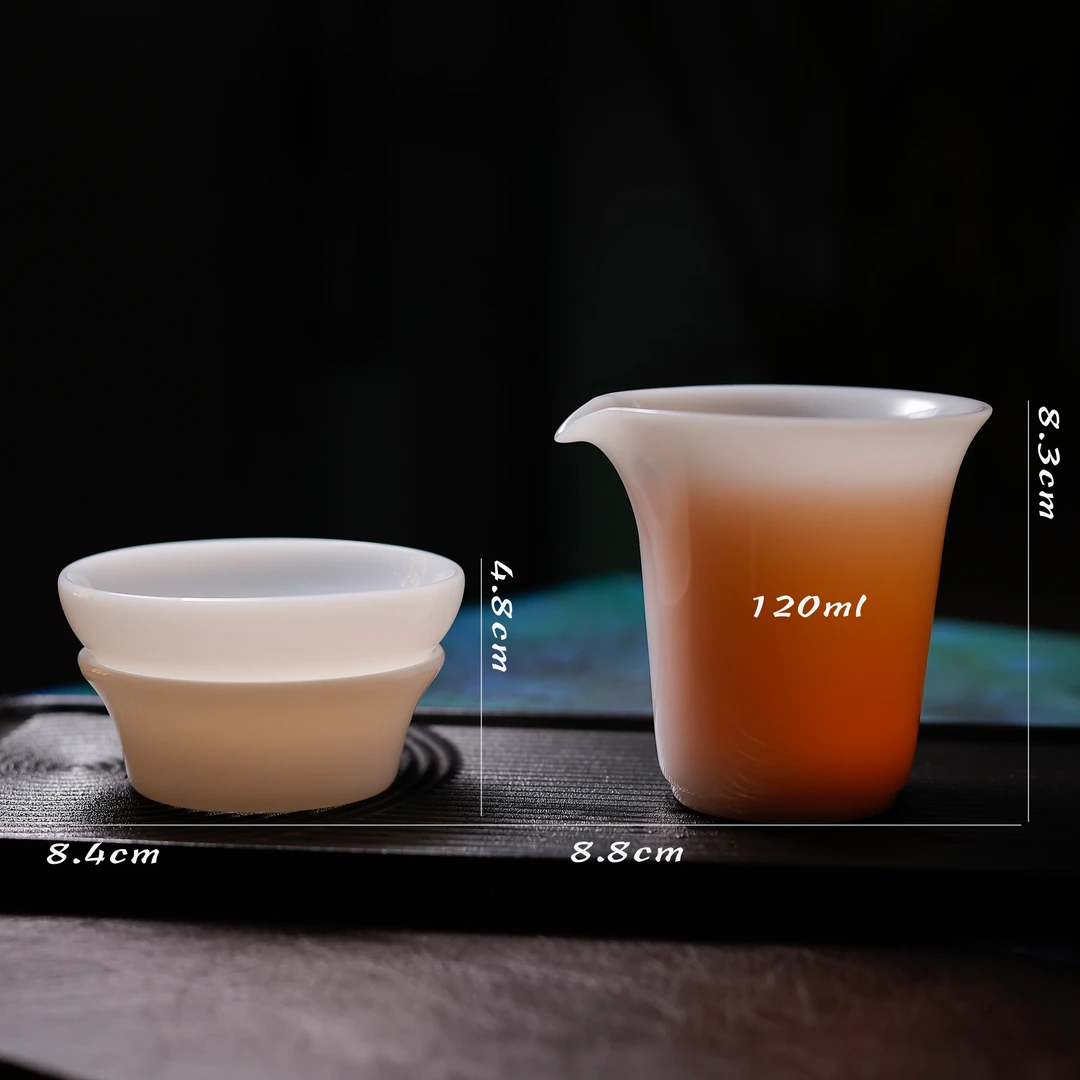郭志保系列/璞玉釉烧/大号白瓷茶漏公杯组公道杯家用茶具陶瓷分茶