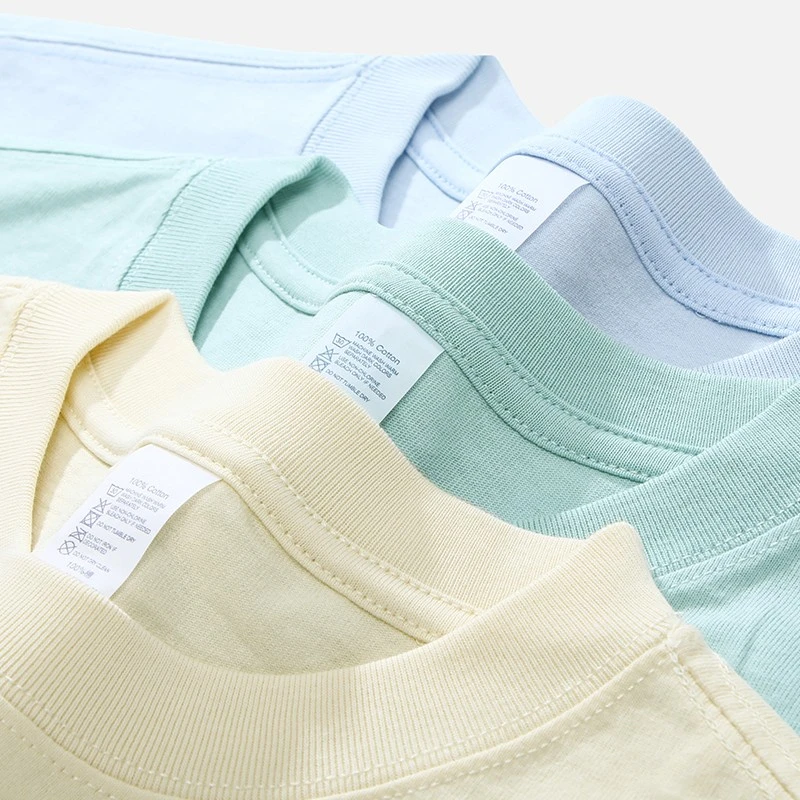 天空蓝颜色超正 闭眼入 马卡龙色系t恤棉宽松正肩短袖简约情侣t