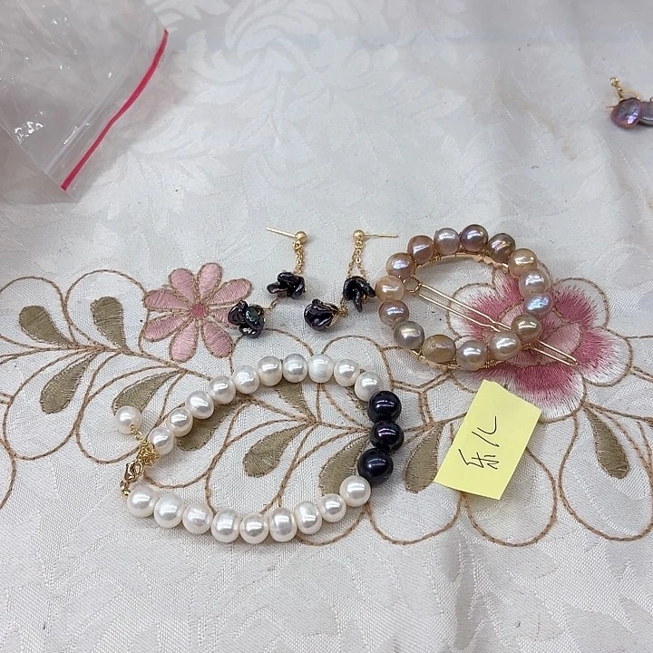 淡水珍珠耳饰银S925镶嵌