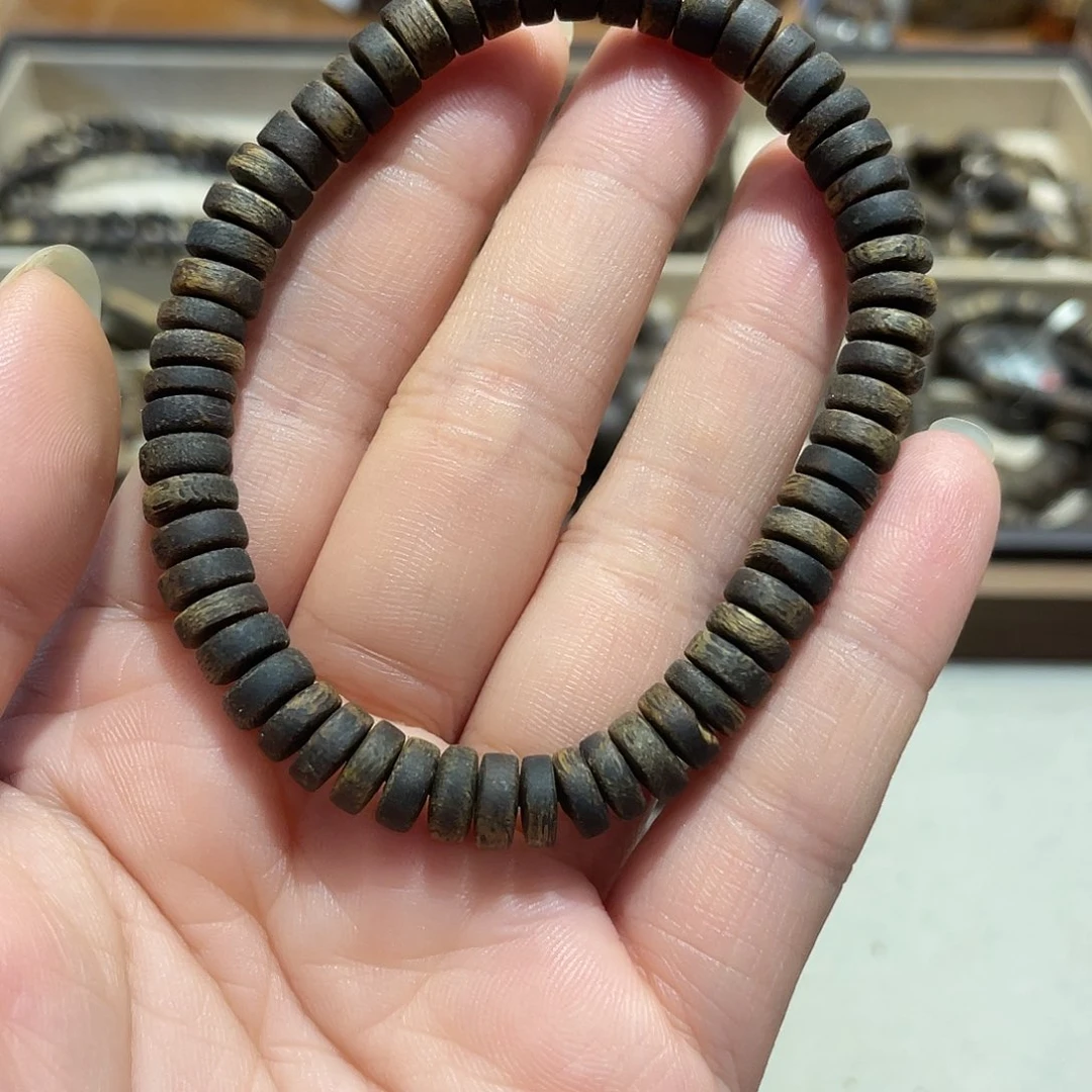 沉香沉香碎屑棋楠沉香单圈厚片沉水级花香蜜香