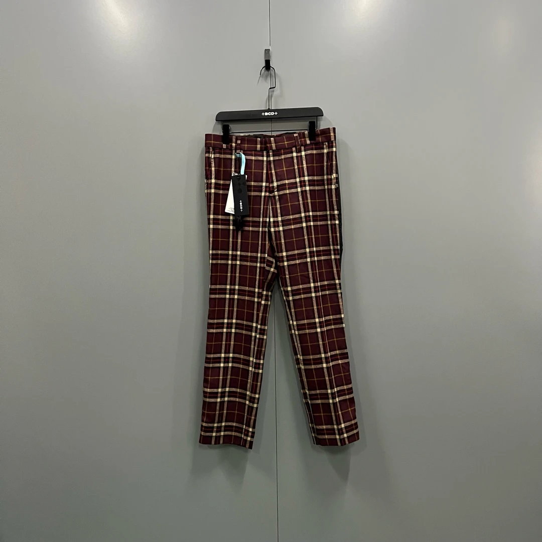 99新 maje （ll） DG 格纹西裤 48码 207547