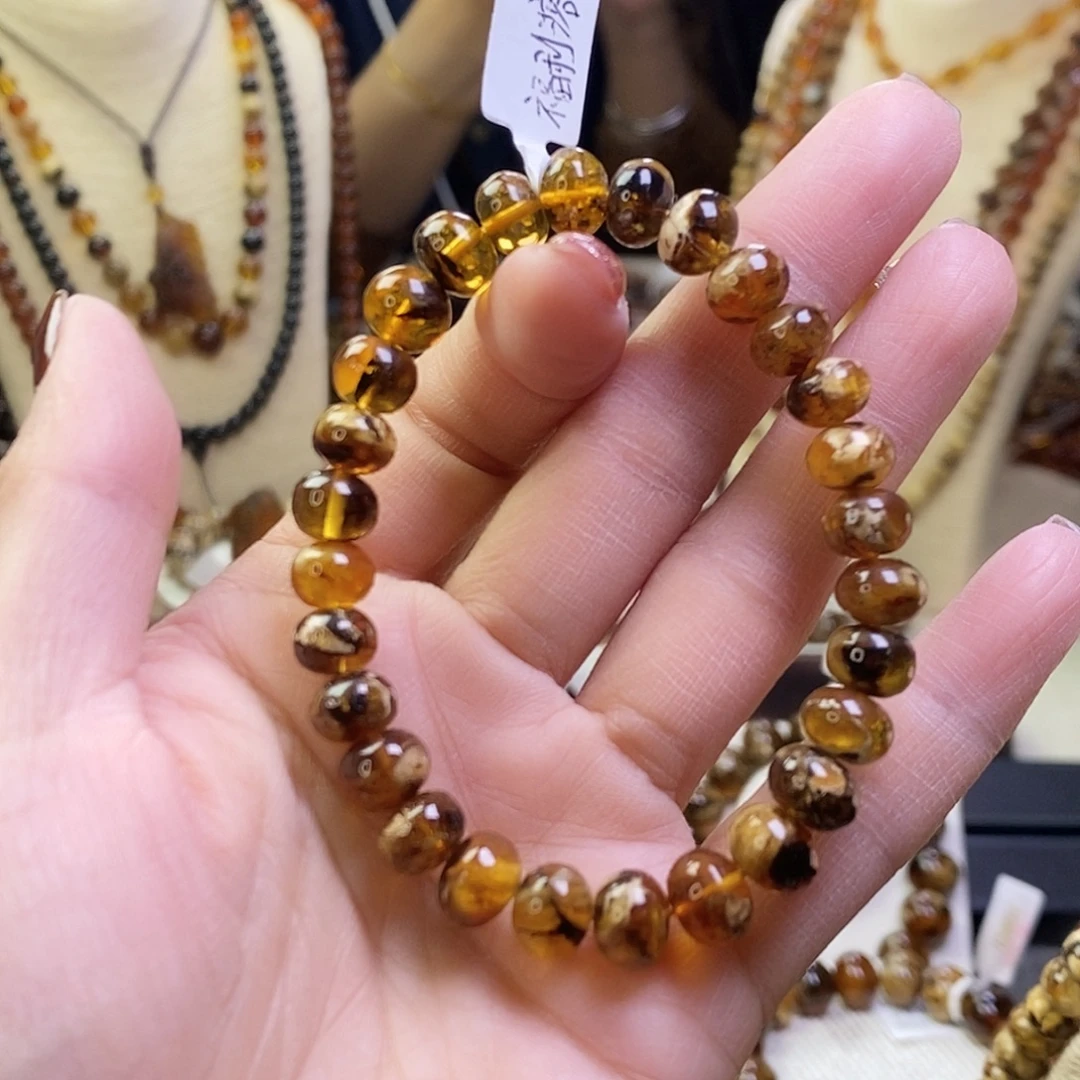 ～***～琥珀未镶嵌裸石溶洞8+