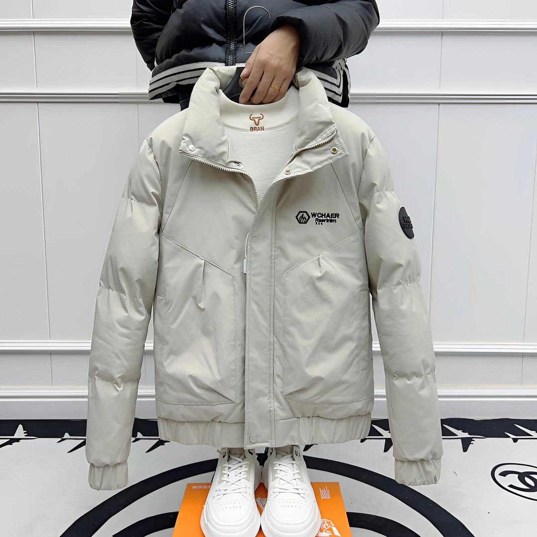 新款上市男士外套冬季韩版潮流简约帅气立领棉服精神小伙棉服保暖