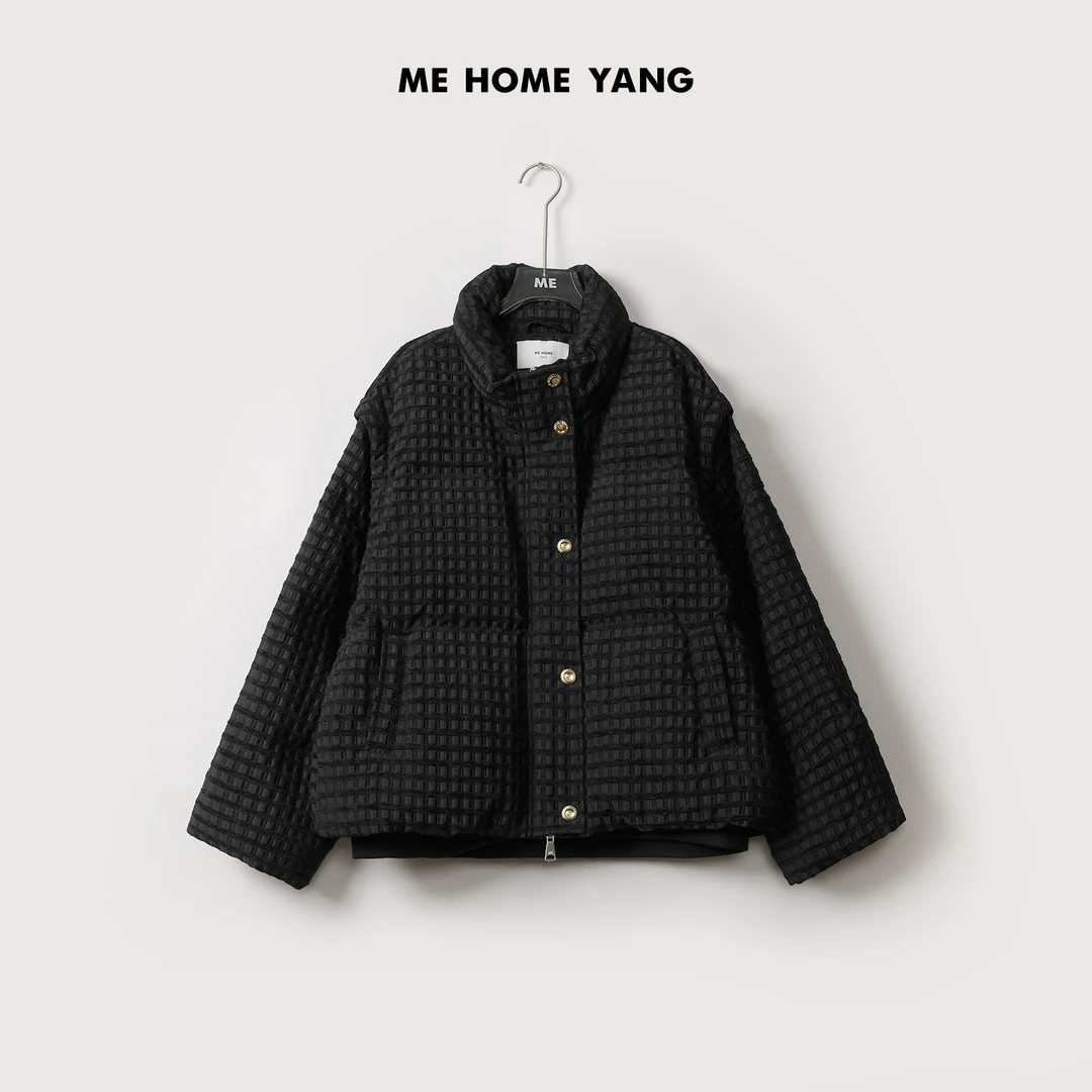 ME【小香华夫格鹅绒服】白鹅绒保暖厚款百搭休闲羽绒服 MEQS0020