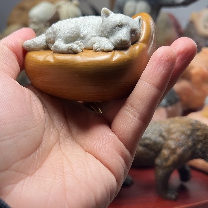 东北石松花石摆件