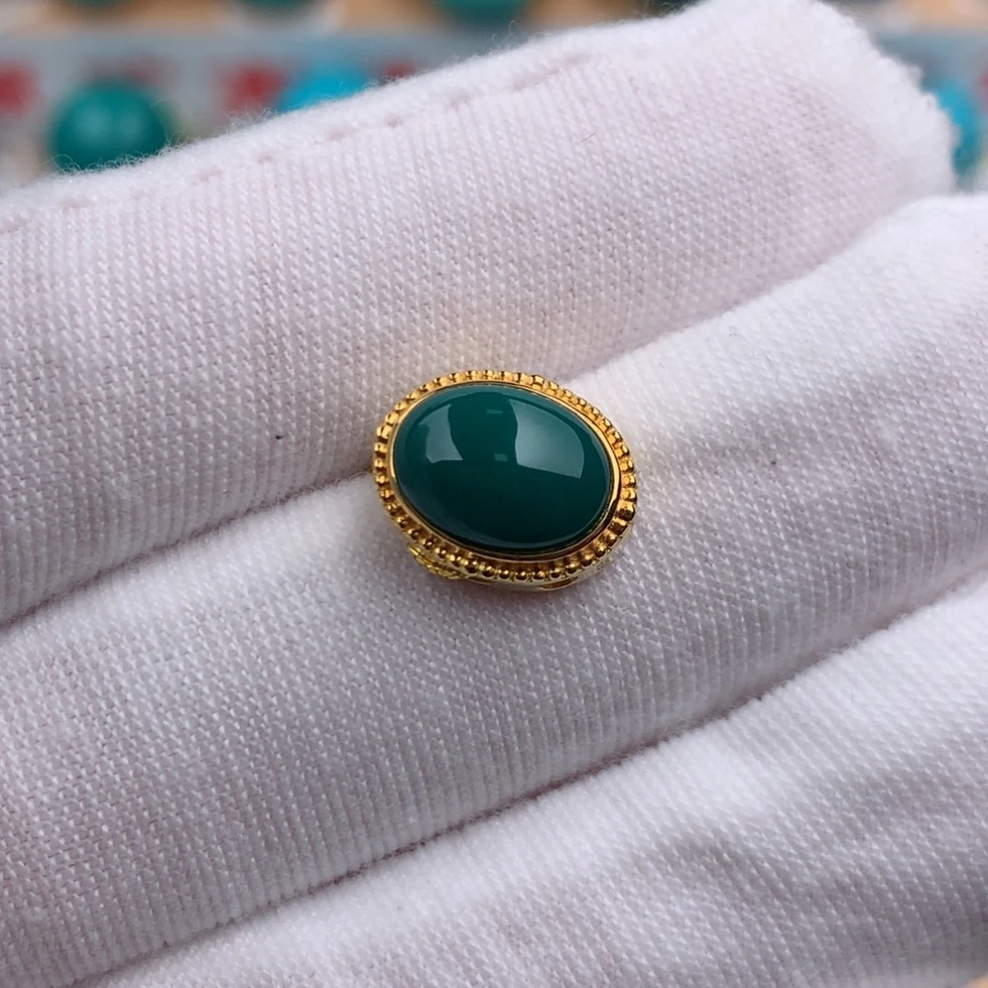 绿松石18K金镶嵌发饰