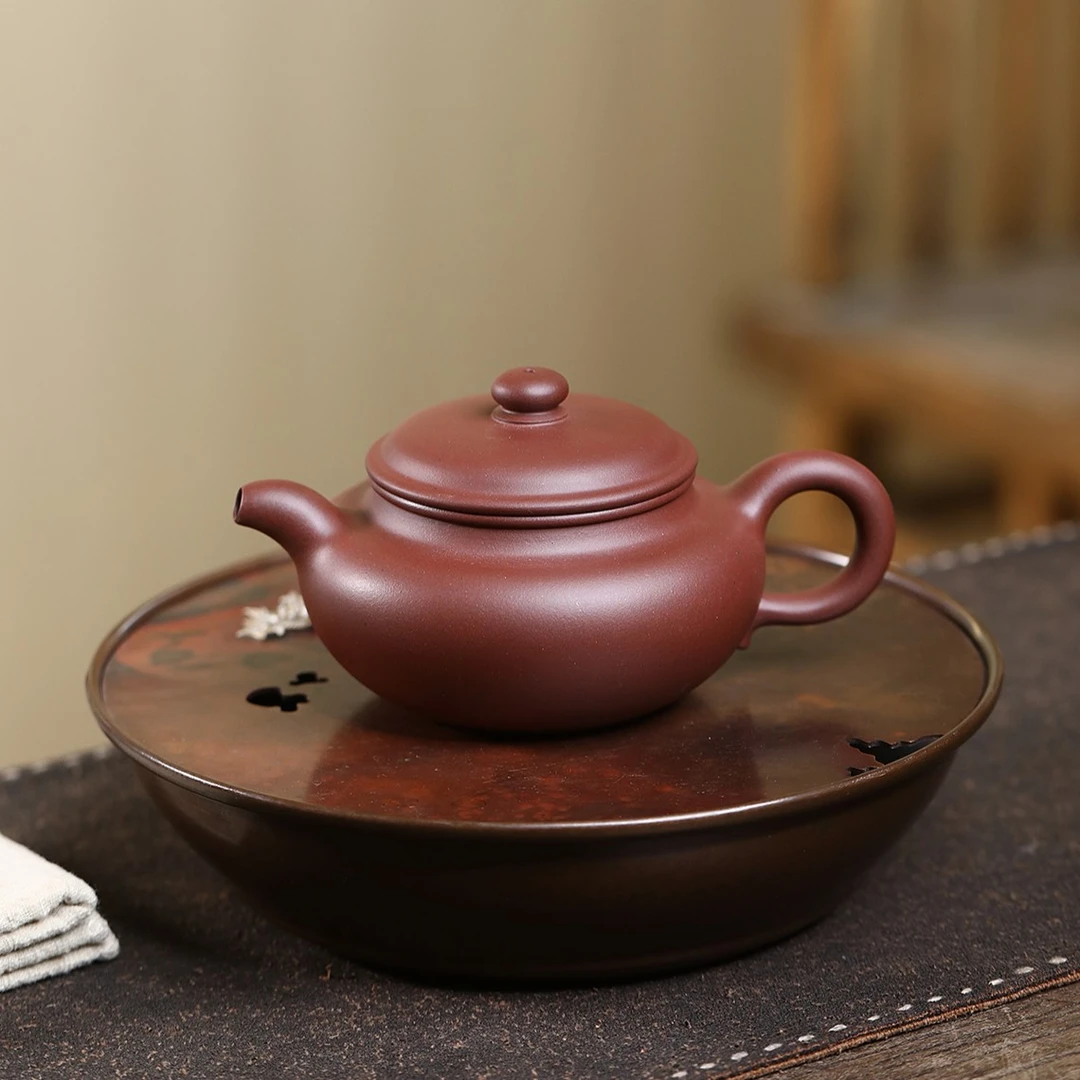 仿古壶  黄龙山原矿红皮龙  砂感极强 精品半手工