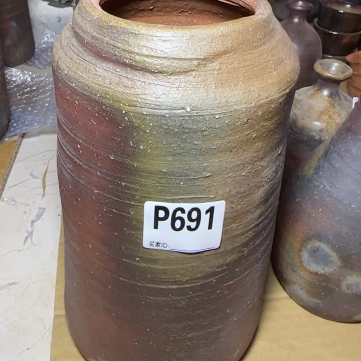 备前烧作品备前烧作品底部窑裂涂胶