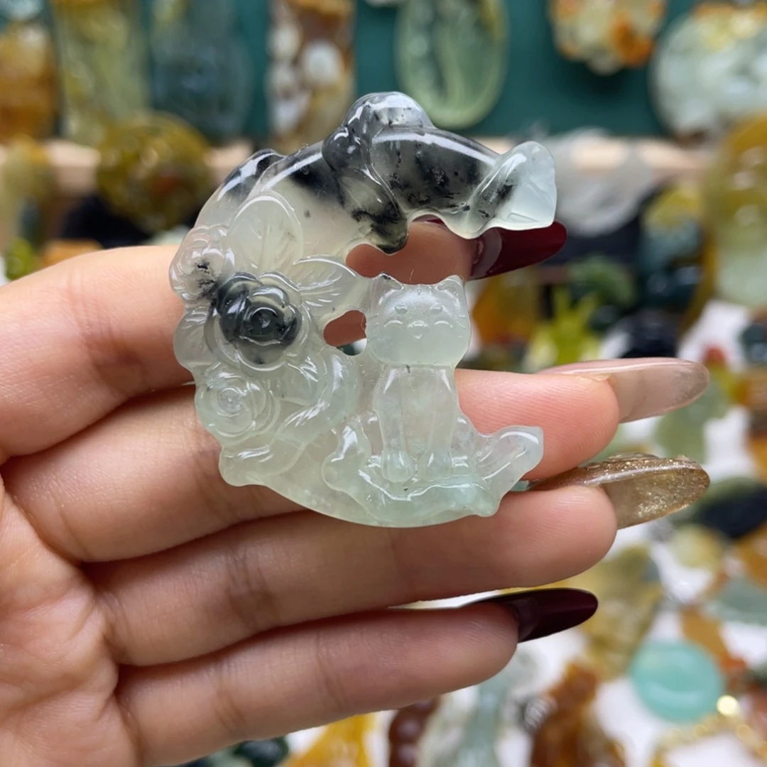 蛇纹石玉吊坠(不含链)未镶嵌