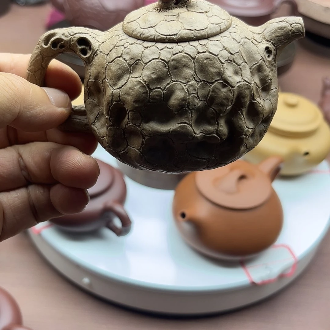 奥***字茶壶紫砂灵芝供春