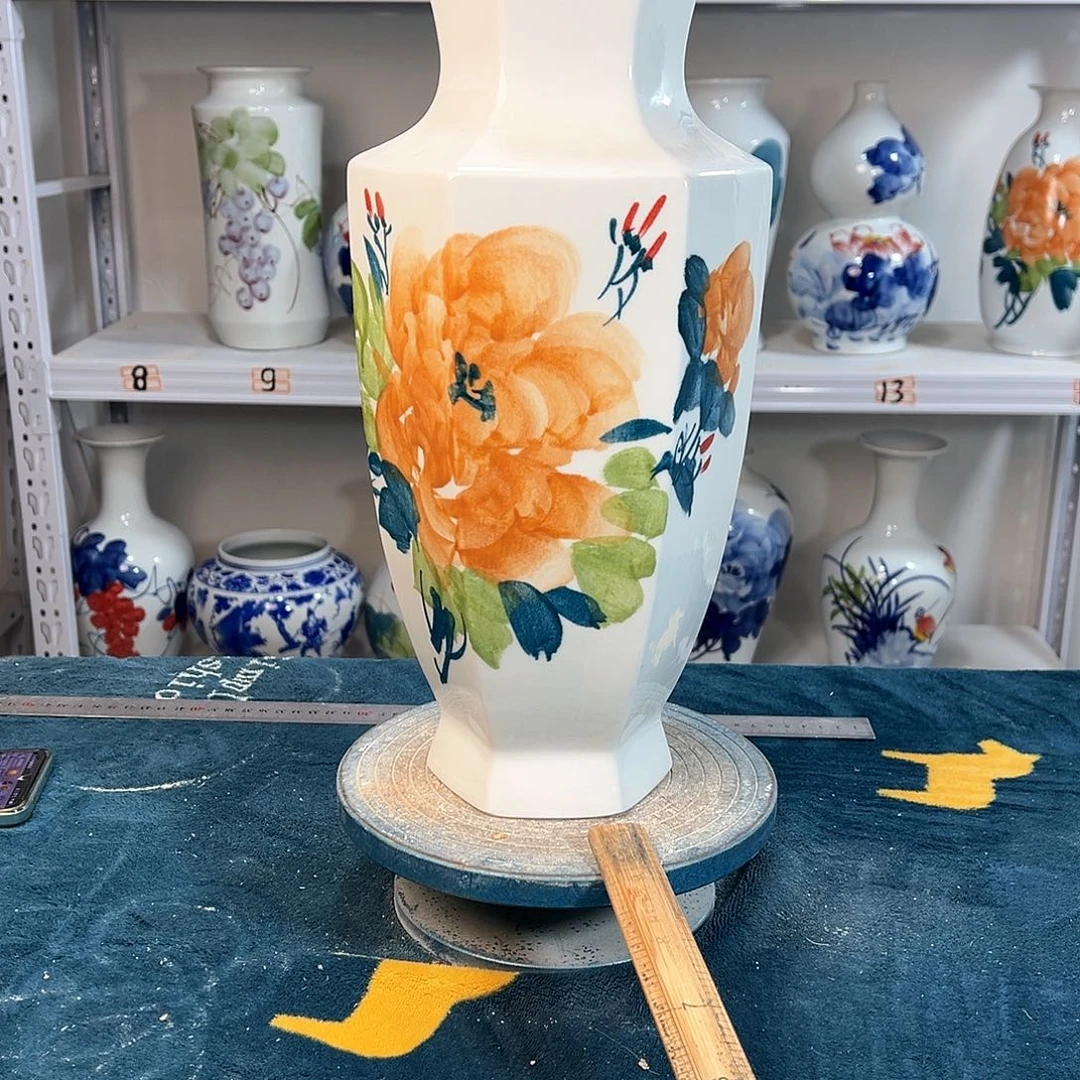 摆件景德镇陶瓷6黄牡