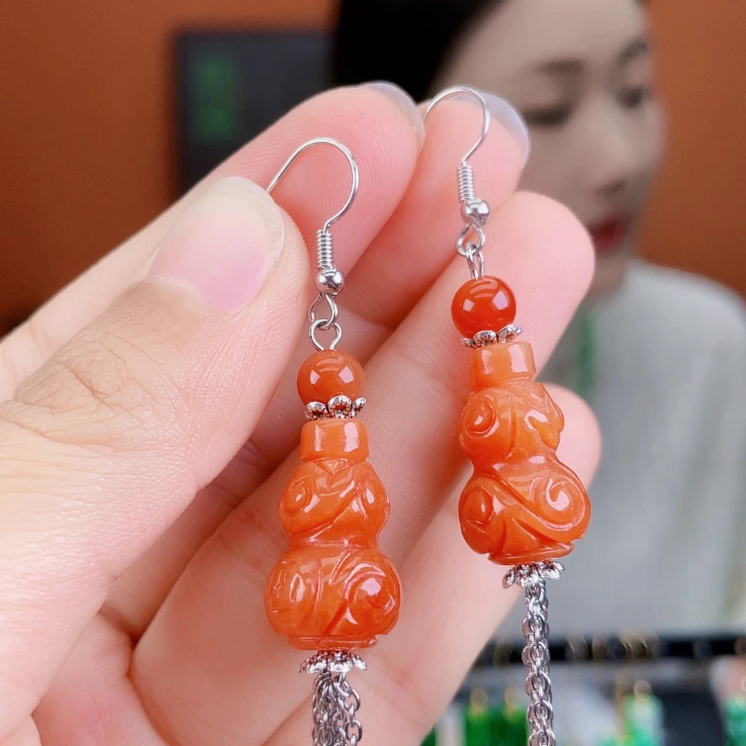 翡翠未镶嵌耳饰饰品