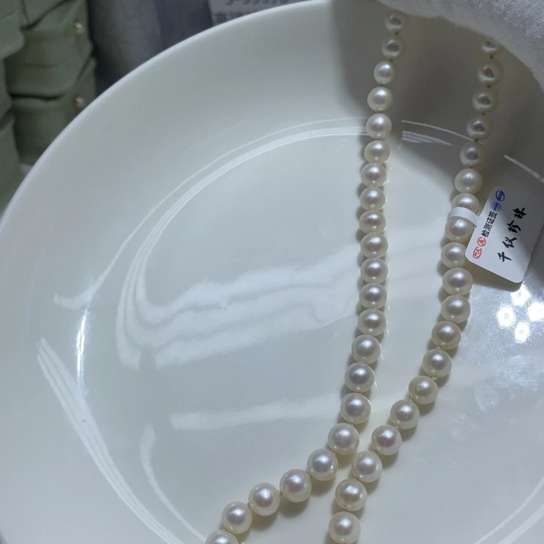 淡水珍珠银S925镶嵌颈饰