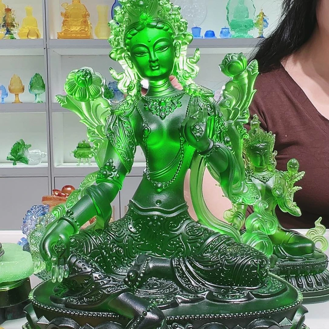 【闪购商品】手工艺品琉璃?****?31cm 绿度母