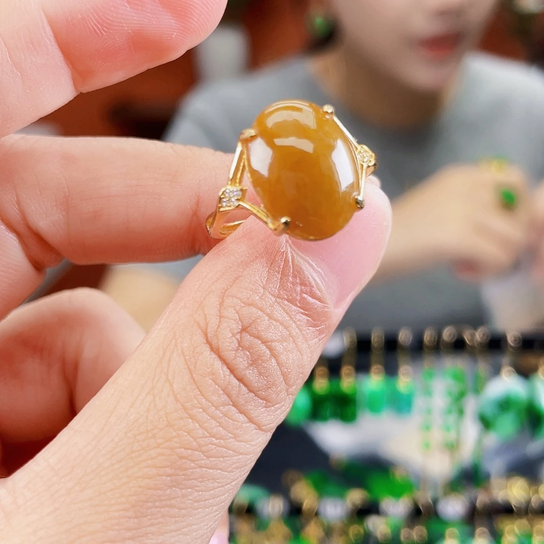 翡翠银S925镶嵌耳饰