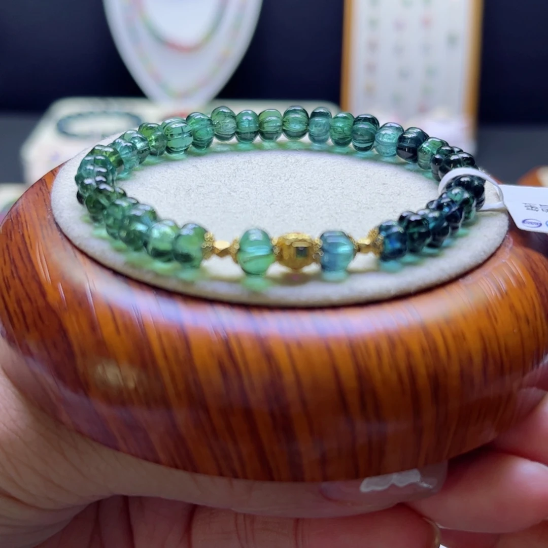 碧玺手链未镶嵌南瓜渐变