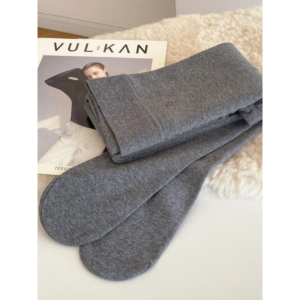 网红日本羊胎绒连体袜外穿高腰打底裤女秋冬修身袜裤加厚秋冬季