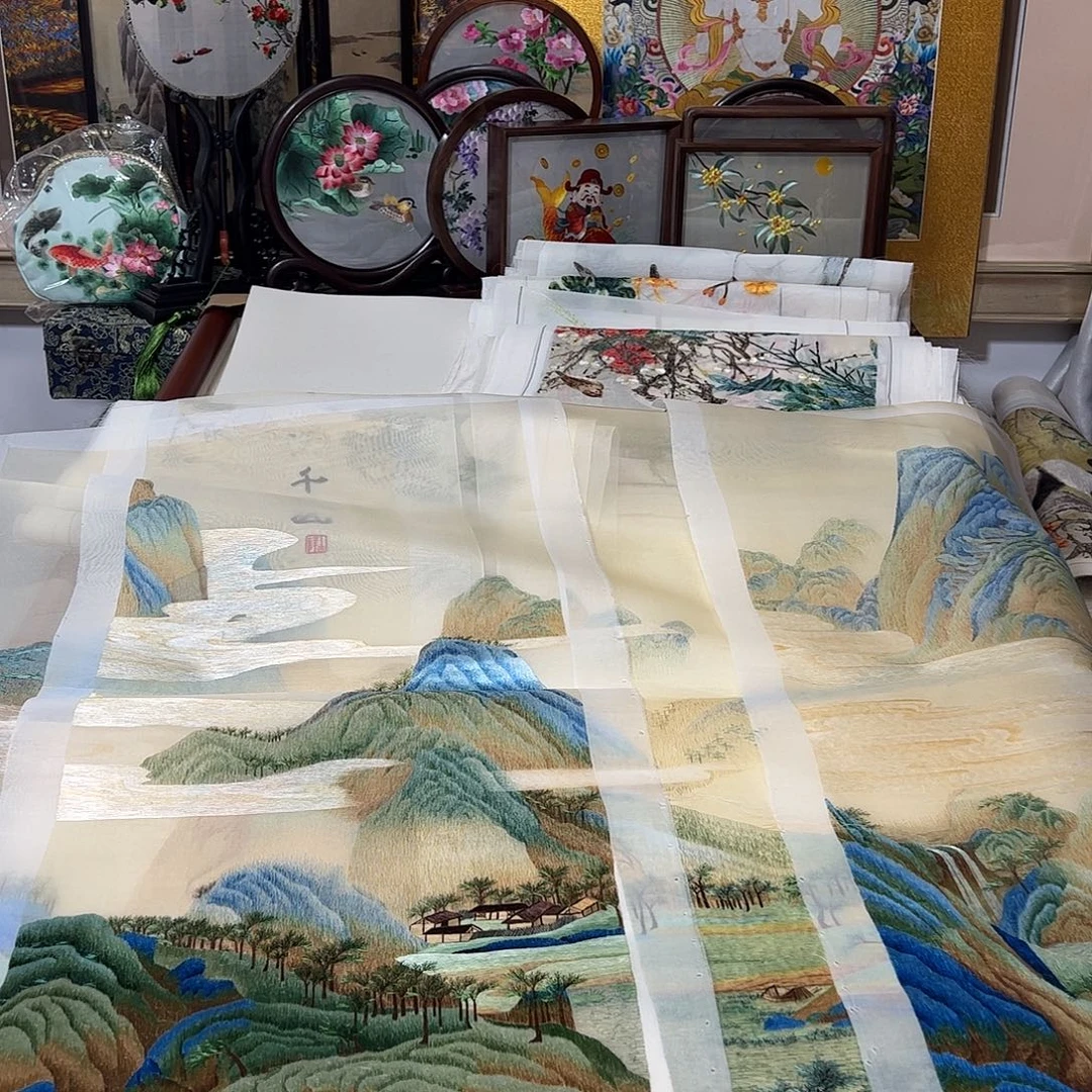 刺绣纯手工刺绣画