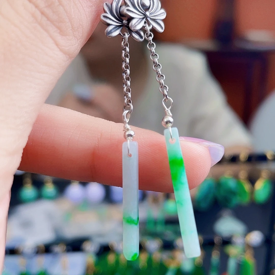 翡翠未镶嵌耳饰饰品