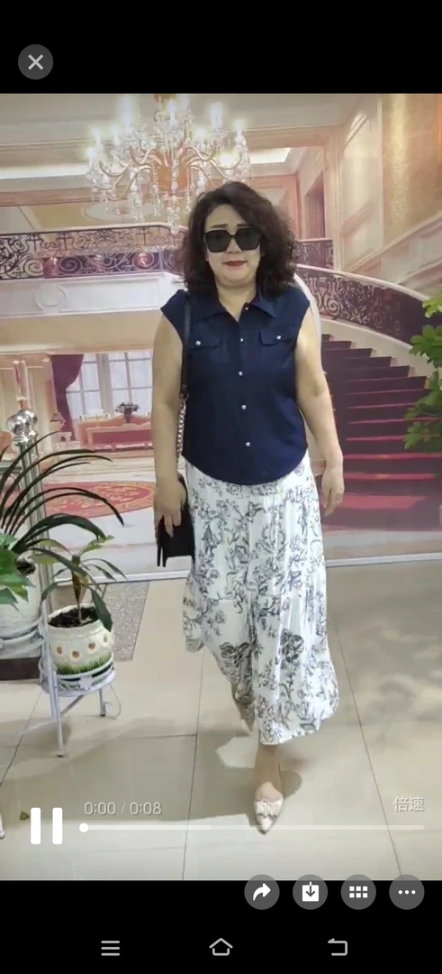 大码女装-上衣+裙子16008