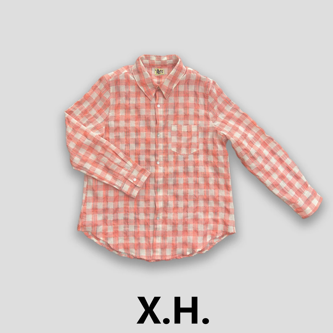 【刘小黑】桑尼泡泡棉格子衬衫衬衣外搭