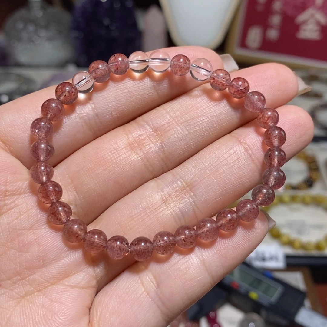 水晶手串未镶嵌草莓晶