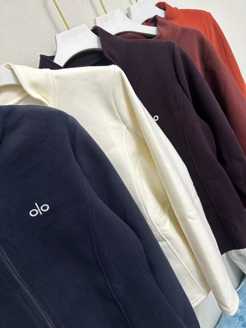 保暖字母小蛮腰加绒拉链外套女